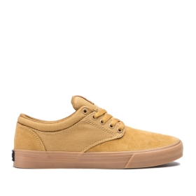 Supra Mens CHINO Low Top Shoes Tan/gum | US-84178